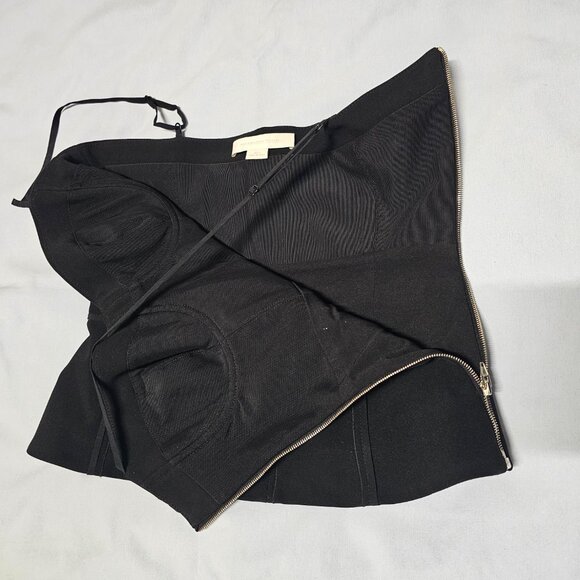Alexander Wang Spaghetti Strap Bustier Top Women Size 4 Black Side Zip - Picture 10 of 12